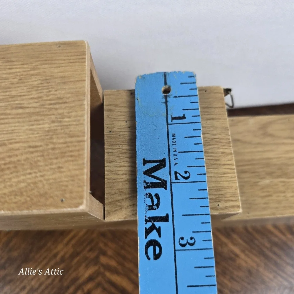 Vintage Wooden Steps Staircase Wall Trinket‎ Shelf Miniature Decor Display 21x6